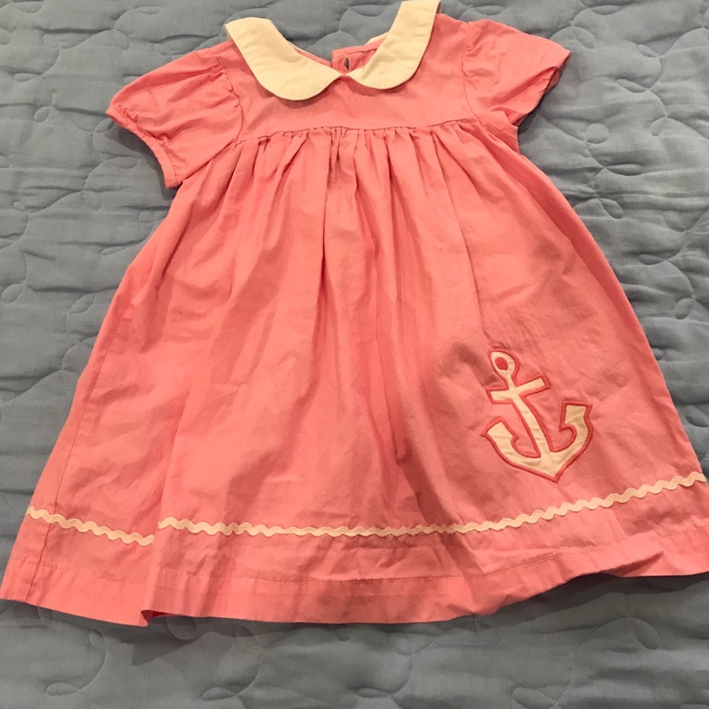 Girls Anchor Appliqué Dress